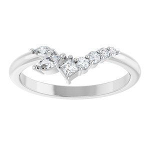 14K White 1/5 Natural Diamond Contour Band Ethereal Legacy Boutiques