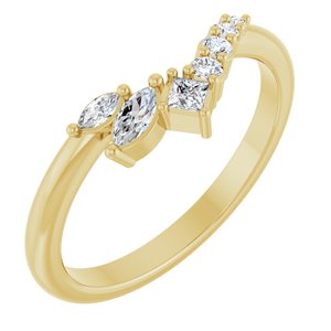 14K Yellow 1/5 Natural Diamond Contour Band Ethereal Legacy Boutiques