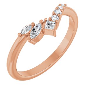 14K Rose 1/5 Natural Diamond Contour Band Ethereal Legacy Boutiques