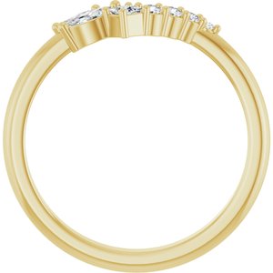 14K Yellow 1/5 Natural Diamond Contour Band Ethereal Legacy Boutiques