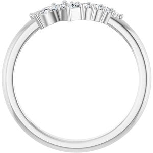 14K White 1/5 Natural Diamond Contour Band Ethereal Legacy Boutiques
