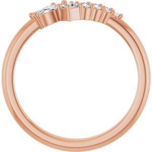 14K Rose 1/5 Natural Diamond Contour Band Ethereal Legacy Boutiques