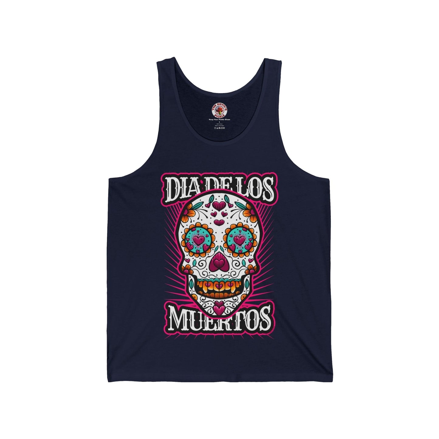 Dia De Los Muertos Skull Tank Top The Devil's Pickle