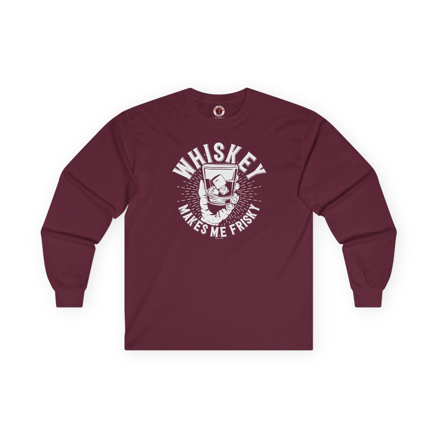 Whiskey Makes Me Frisky Long Sleeve Tee The Devil's Pickle