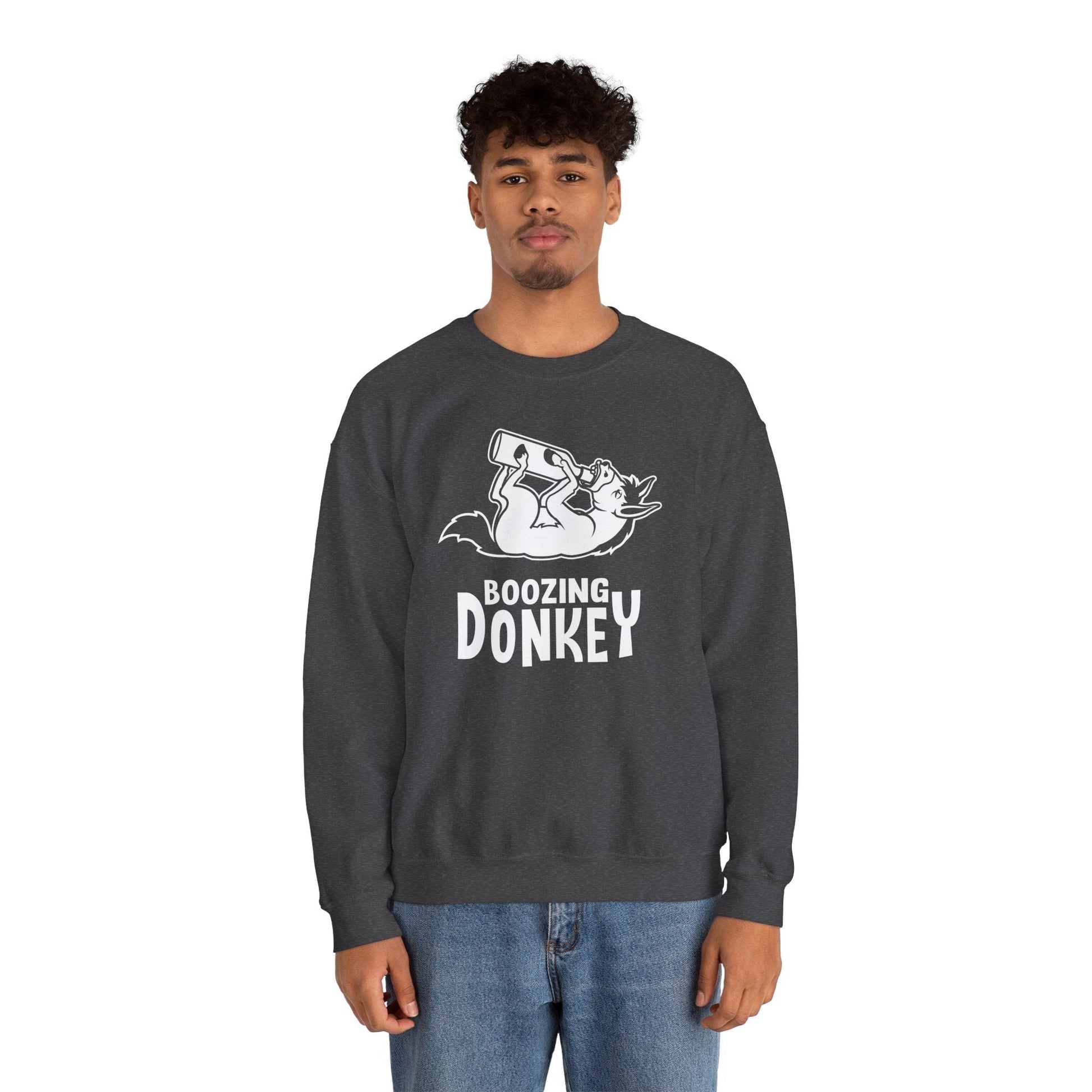 Boozing Donkey Crewneck Sweatshirt The Devil's Pickle
