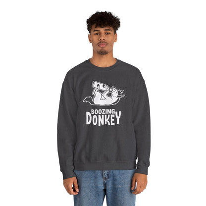 Boozing Donkey Crewneck Sweatshirt The Devil's Pickle