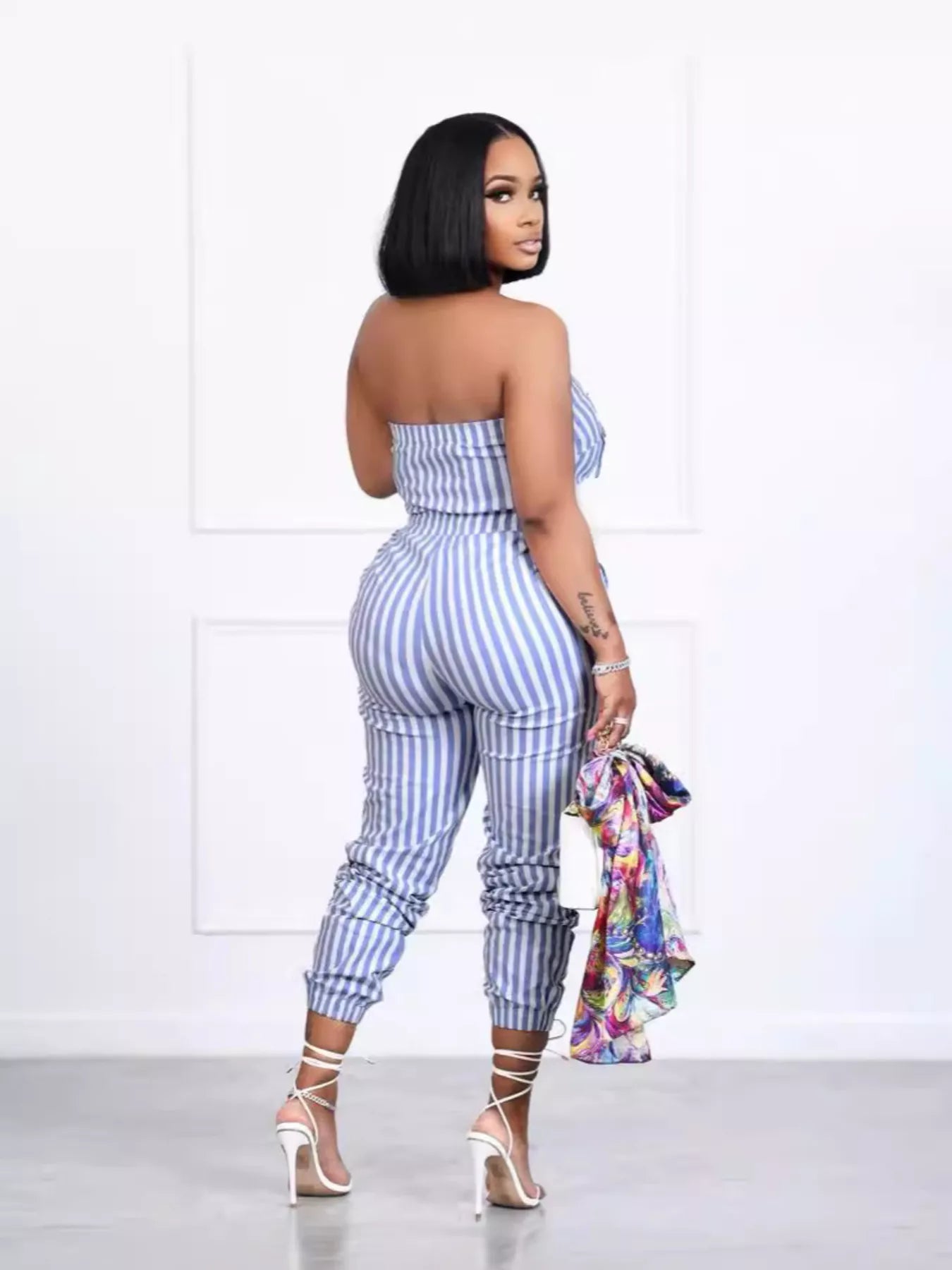 Striped Tube Casual Jumpsuit New Era Fashion LLc