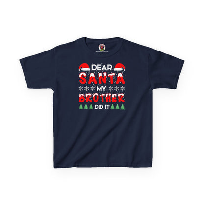 Dear Santa My Brother Did It Kids Tee The Devil's Pickle