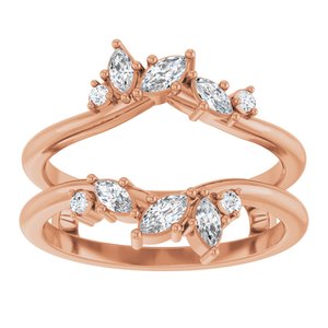 14K Rose 1/3 CTW Natural Diamond Ring Guard Ethereal Legacy Boutiques