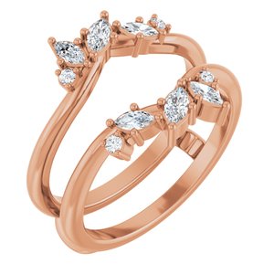 14K Rose 1/3 CTW Natural Diamond Ring Guard Ethereal Legacy Boutiques