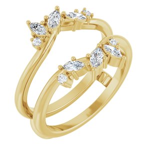 14K Yellow 1/3 CTW Natural Diamond Ring Guard Ethereal Legacy Boutiques
