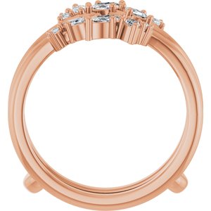 14K Rose 1/3 CTW Natural Diamond Ring Guard Ethereal Legacy Boutiques