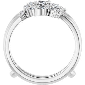 Platinum 1/3 CTW Natural Diamond Ring Guard Ethereal Legacy Boutiques