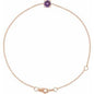 14K Rose Natural Amethyst  6 1/2-7-1/2" Bracelet Ethereal Legacy Boutiques