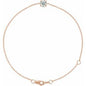 14K Rose Natural White Sapphire  6 1/2-7-1/2" Bracelet Ethereal Legacy Boutiques