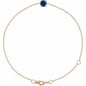 14K Rose Natural Blue Sapphire  6 1/2-7-1/2" Bracelet Ethereal Legacy Boutiques