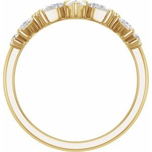 14K Yellow 3/4 CTW Lab-Grown Diamond Contour Band Ethereal Legacy Boutiques