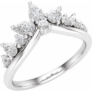 14K White 3/4 CTW Lab-Grown Diamond Contour Band Ethereal Legacy Boutiques