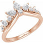 14K Rose 3/4 CTW Lab-Grown Diamond Contour Band Ethereal Legacy Boutiques