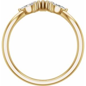 14K Yellow 3/8 CTW Natural Diamond Contour Band Ethereal Legacy Boutiques