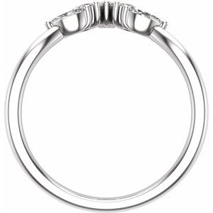 14K White 3/8 CTW Natural Diamond Contour Band Ethereal Legacy Boutiques