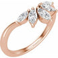 14K Rose 3/8 CTW Natural Diamond Contour Band Ethereal Legacy Boutiques