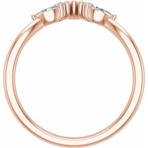 14K Rose 3/8 CTW Lab-Grown Diamond Contour Band Ethereal Legacy Boutiques