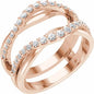 14K Rose 1/2 CTW Natural Diamond Ring Guard Ethereal Legacy Boutiques