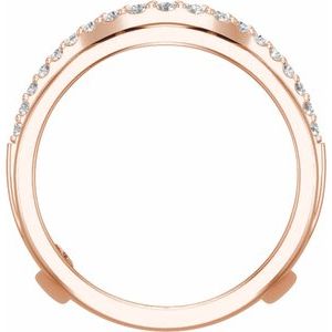 14K Rose 1/2 CTW Natural Diamond Ring Guard Ethereal Legacy Boutiques