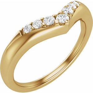 14K Yellow 1/6 CTW Natural Diamond Contour Band Ethereal Legacy Boutiques