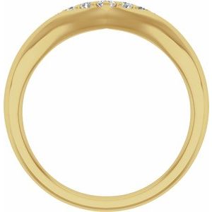 14K Yellow 1/6 CTW Natural Diamond Contour Band Ethereal Legacy Boutiques