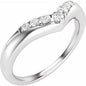 14K White 1/6 CTW Natural Diamond Contour Band Ethereal Legacy Boutiques