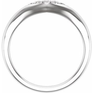 14K White 1/6 CTW Natural Diamond Contour Band Ethereal Legacy Boutiques