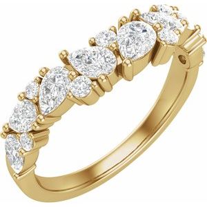 14K Yellow 1 CTW Lab-Grown Diamond Contour Band Ethereal Legacy Boutiques