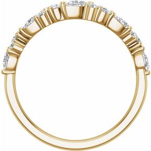 14K Yellow 1 CTW Lab-Grown Diamond Contour Band Ethereal Legacy Boutiques
