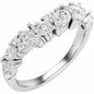 14K White 1 CTW Lab-Grown Diamond Contour Band Ethereal Legacy Boutiques
