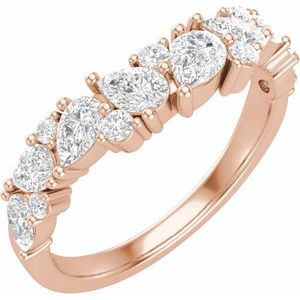 14K Rose 1 CTW Lab-Grown Diamond Contour Band Ethereal Legacy Boutiques