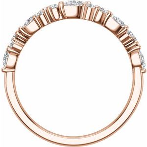 14K Rose 1 CTW Lab-Grown Diamond Contour Band Ethereal Legacy Boutiques
