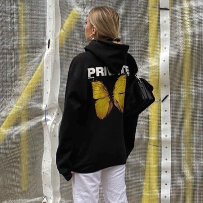 New Butterfly Pattern Hooded Sweater For Men And Women See size chart under “more details” The Fashion Celestial