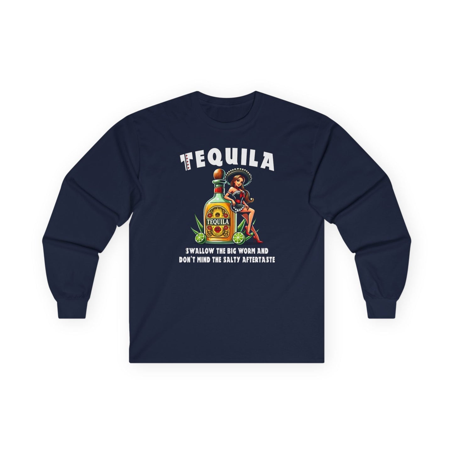 Tequila Swallow The Big Worm Long Sleeve Tee The Devil's Pickle