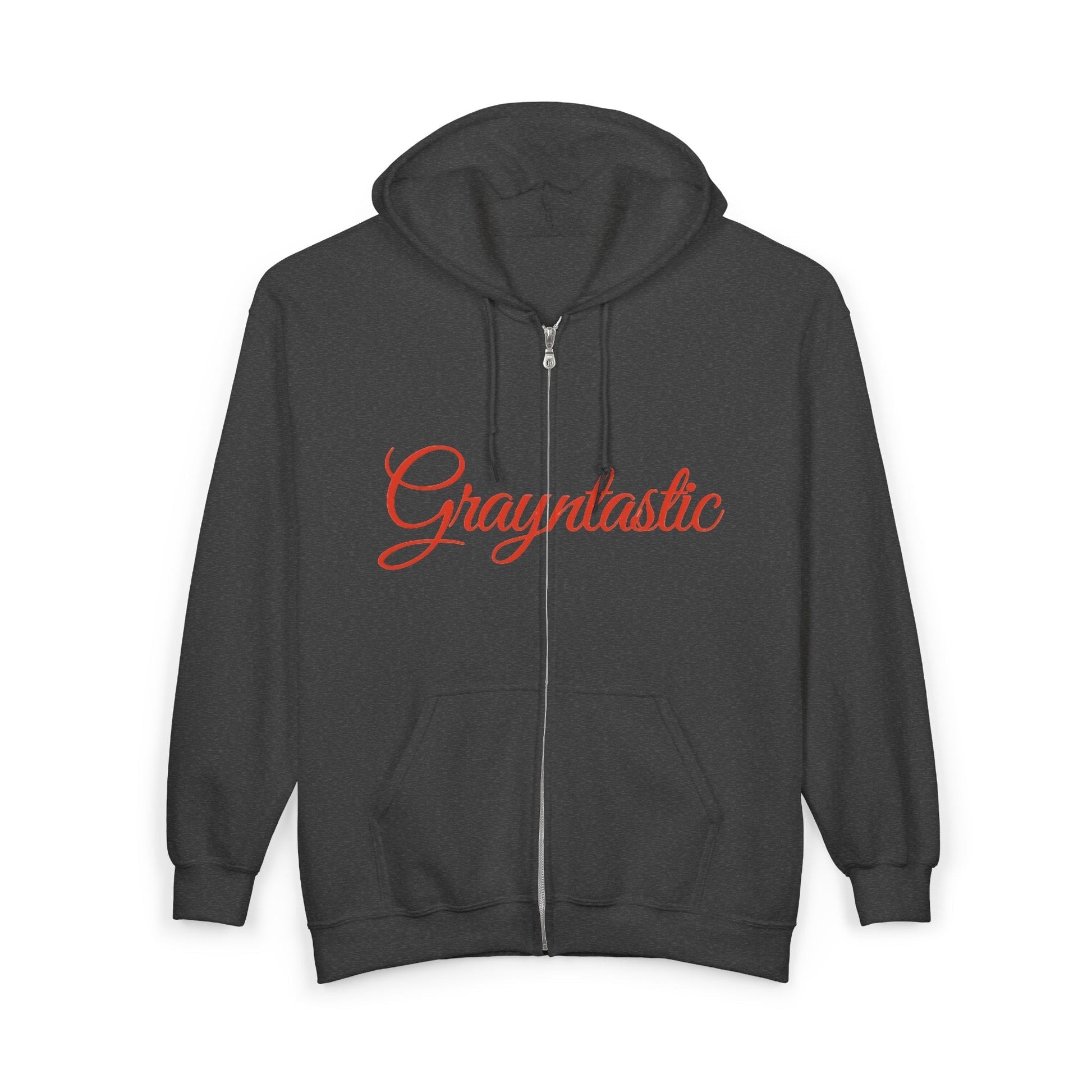 Grayntastic Zip Hoodie for Trendsetters, Cozy Unisex Sweatshirt, Holiday Gift, Casual Wear, Comfortable Layering Piece Grayceful LLC