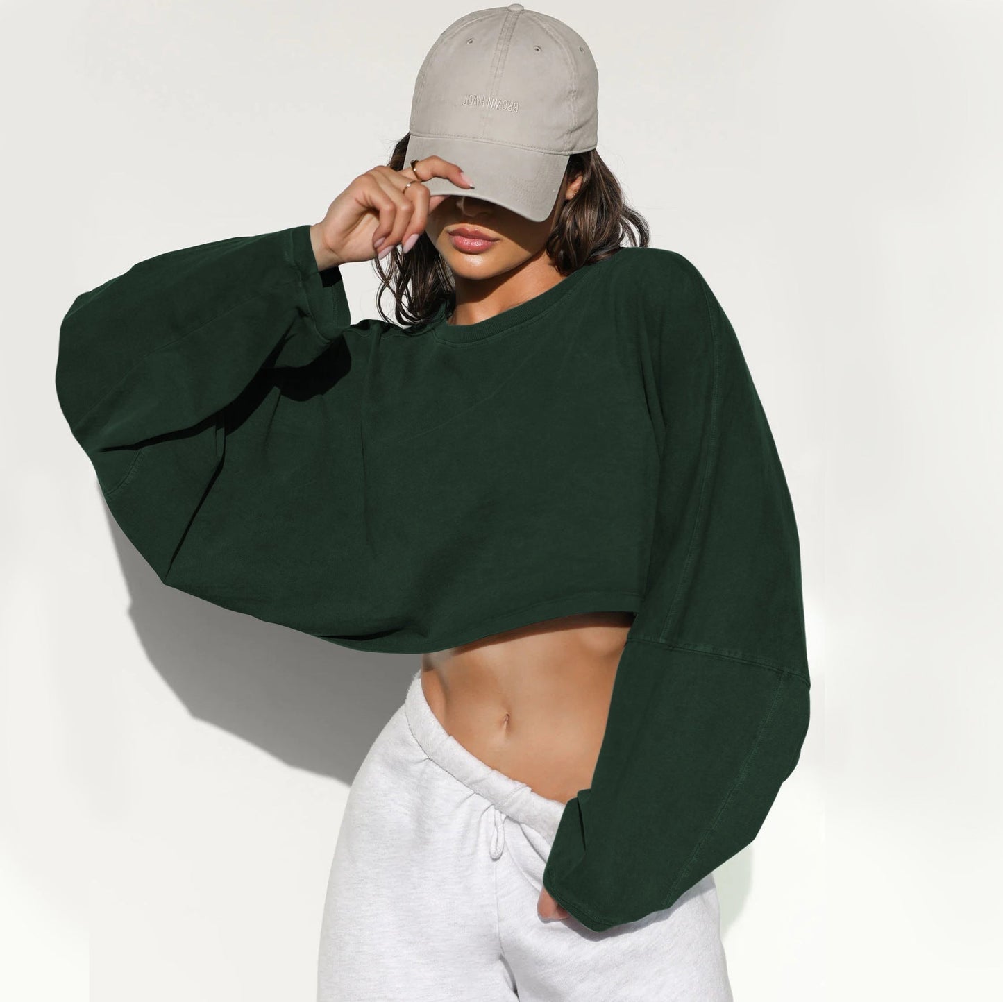 Active Comfort Long Sleeved Sweatshirt Crop Top Country in My Heart