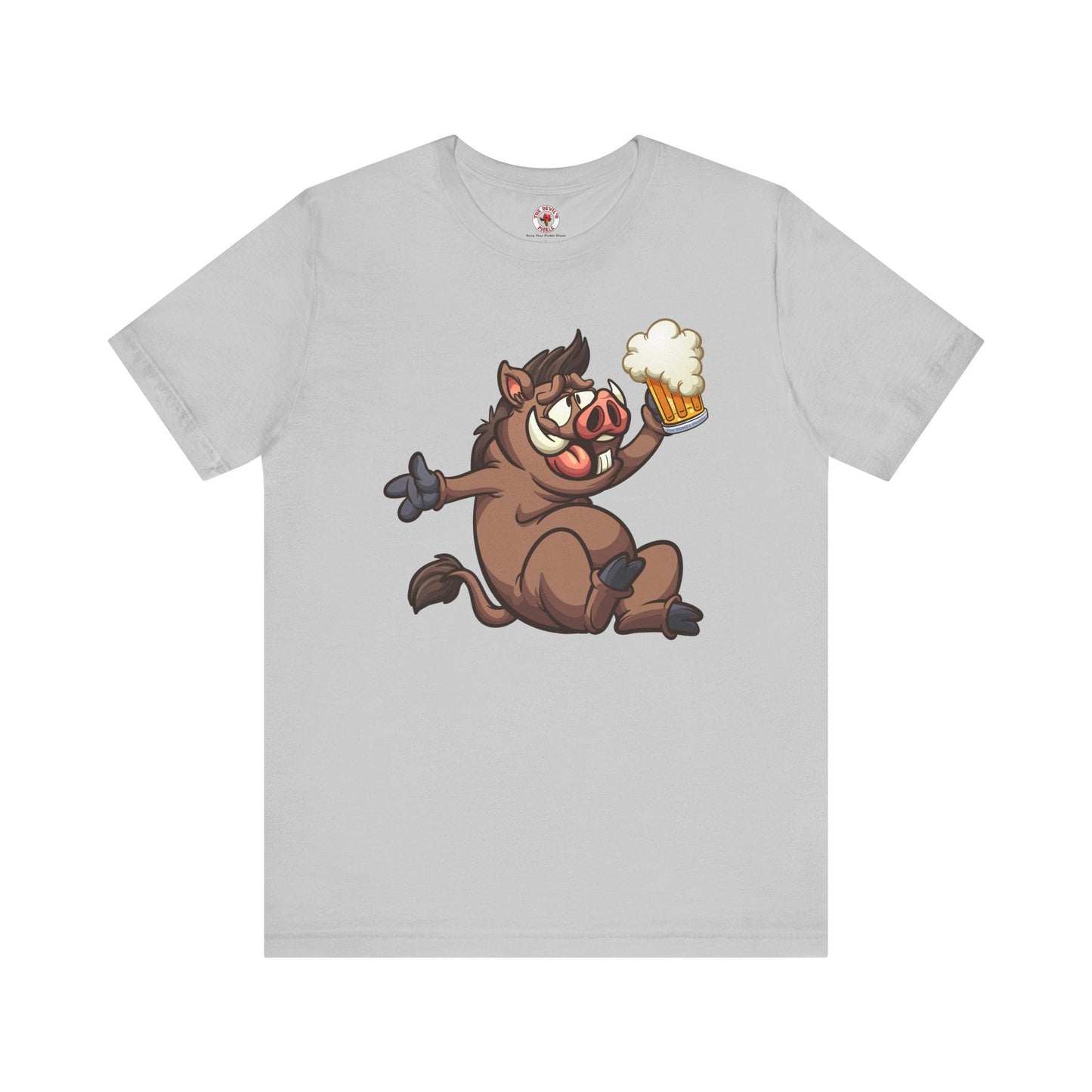 Beer Drinking Boar T-Shirt The Devil's Pickle