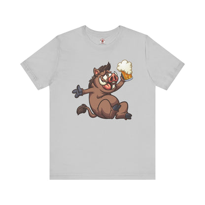 Beer Drinking Boar T-Shirt The Devil's Pickle