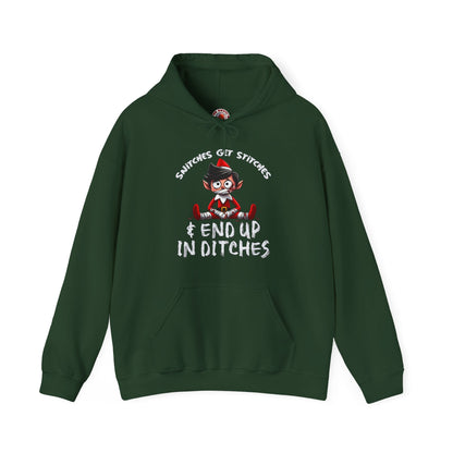 Snitches Get Stitches Hooded Sweatshirt The Devil's Pickle