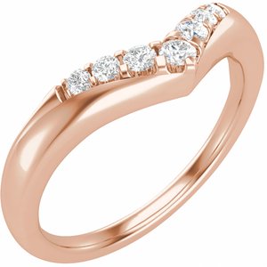 14K Rose 1/6 CTW Natural Diamond Contour Band Ethereal Legacy Boutiques
