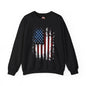 Distressed American Flag Crewneck Sweatshirt The Devil's Pickle