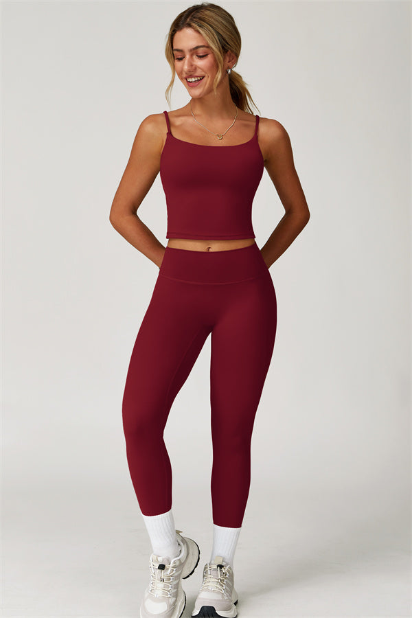 The Agile Crop Top Leggings 2-Piece Set Fitglutes Activewear Gymwear Sportswear & Workout Clothes
