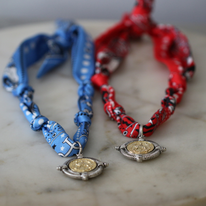 Western Coin Scarf Necklace - Stainless Steel Deep South Originals