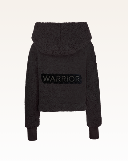 The Warrior Effect™ by Jill Martin Bedazzled Logo Cropped Sherpa Lounger Jacket Jill Martin